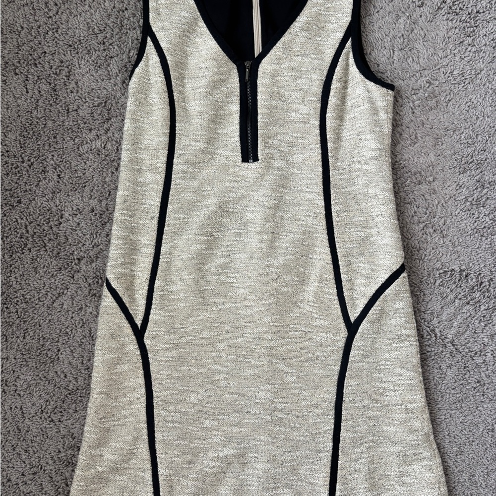 DKNY Cream and Black Mini Dress